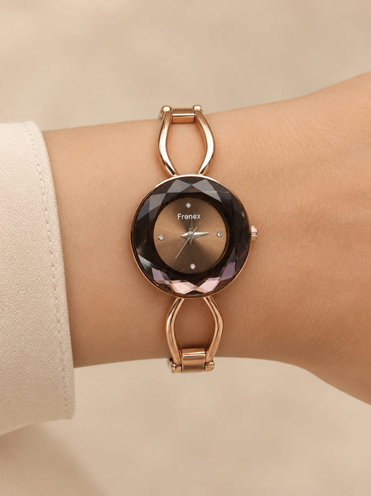 Rose Gold Crystal Elegance Watch