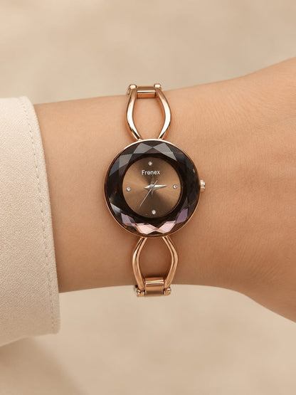 Rose Gold Crystal Elegance Watch