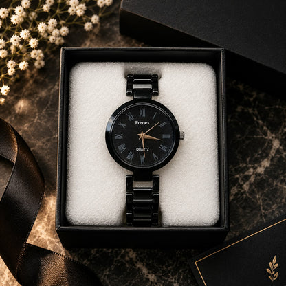 Black Roman Quartz Watch