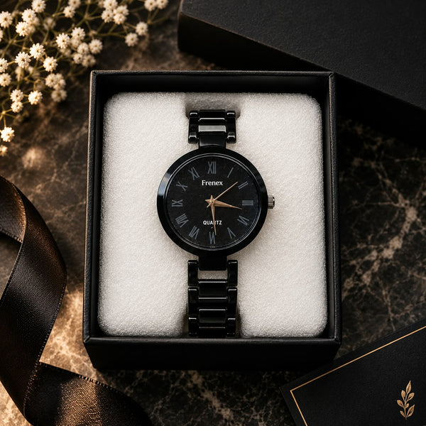 Black Roman Quartz Watch