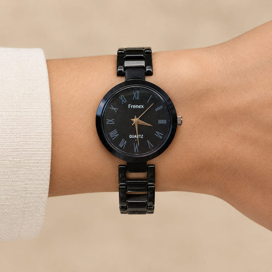 Black Roman Quartz Watch