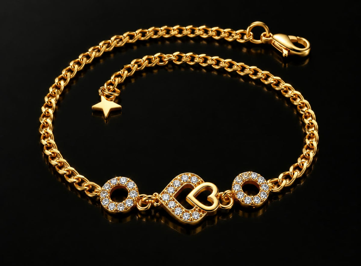 Infinity Heart Gold Bracelet