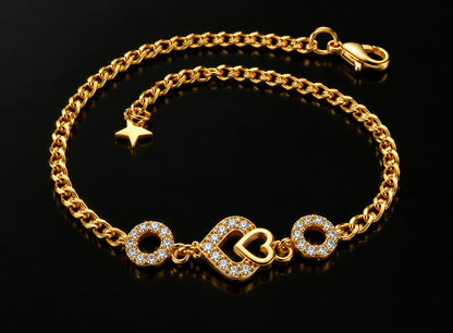 Infinity Heart Gold Bracelet
