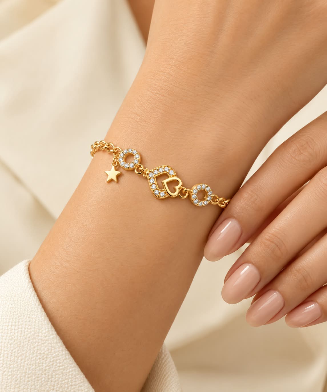 Infinity Heart Gold Bracelet