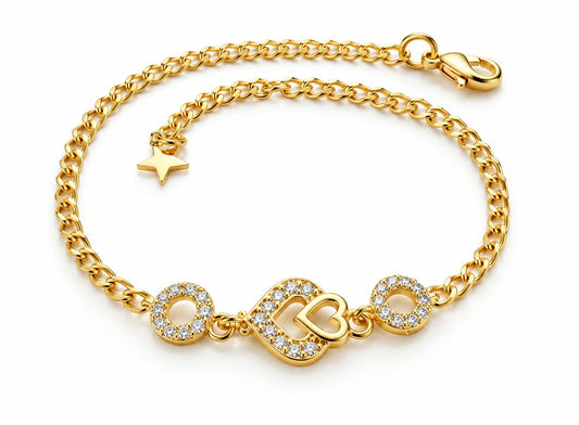 Infinity Heart Gold Bracelet