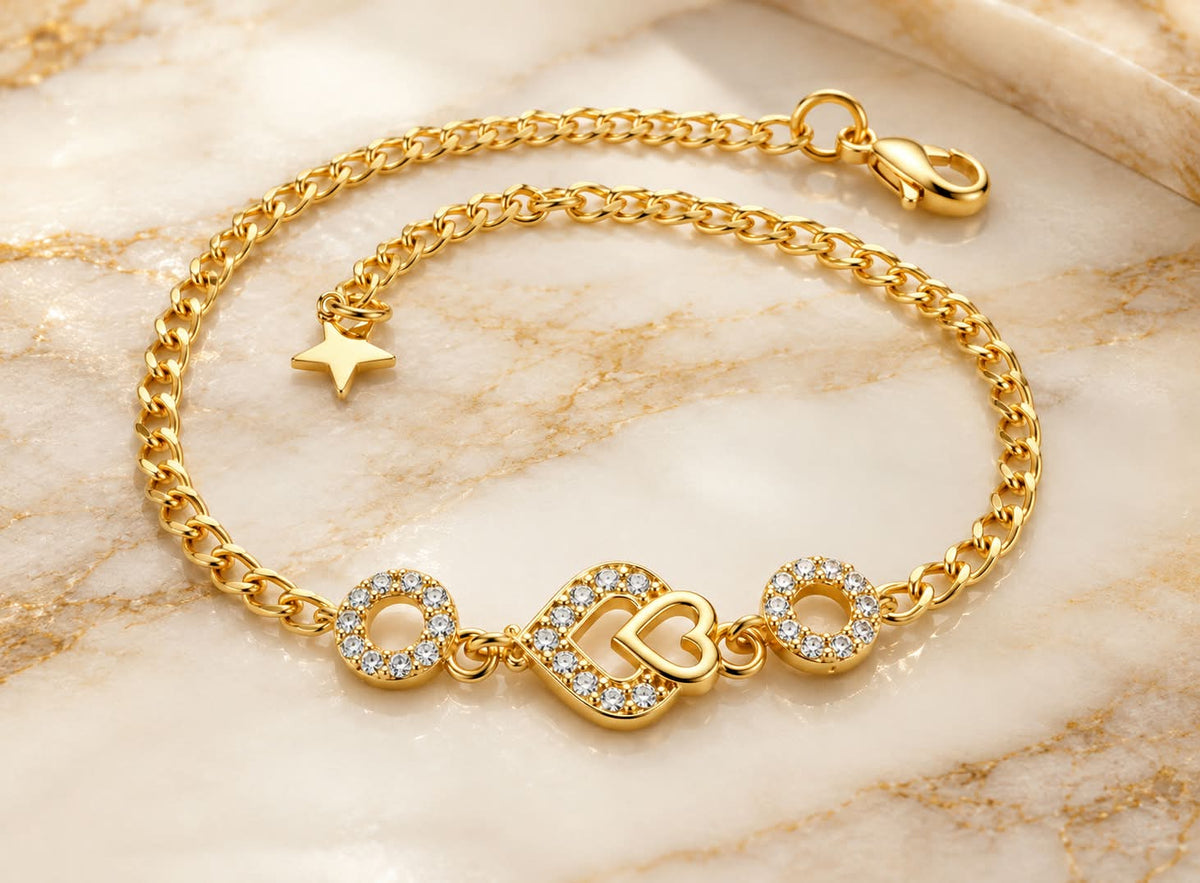 Infinity Heart Gold Bracelet