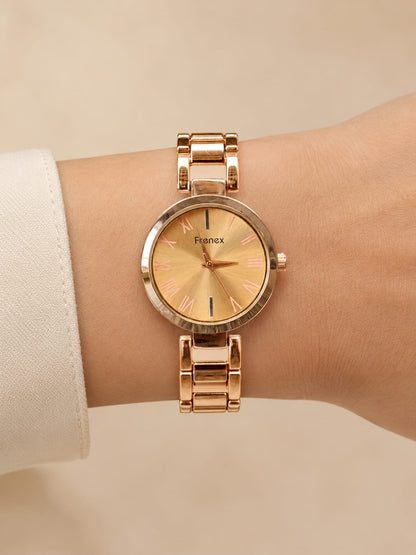 Rose Gold Roman Dial Watch