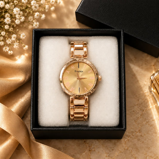 Rose Gold Roman Dial Watch